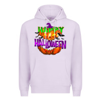 Lilac Happy Halloween Premium Hoodie - NancyCooperArtShop