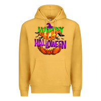 Mustard Happy Halloween Premium Hoodie - NancyCooperArtShop