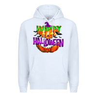 White Happy Halloween Premium Hoodie - NancyCooperArtShop