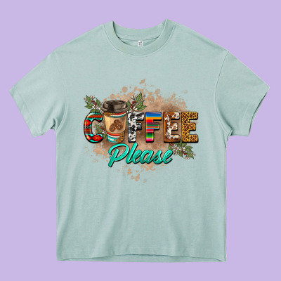 Coffee Please Heavy Core Tee Designed By Barkaloodesign