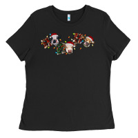 Black hohoho christmas cows Ladies Tee - RanaPortraitStore