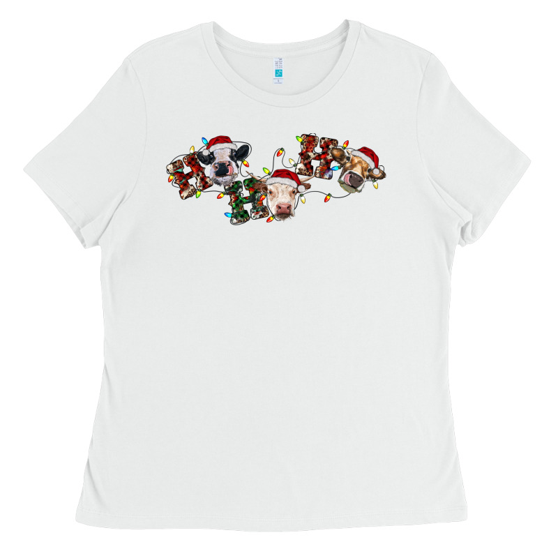 Hohoho Christmas Cows Ladies Tee by RanaPortraitStore | Teevron
