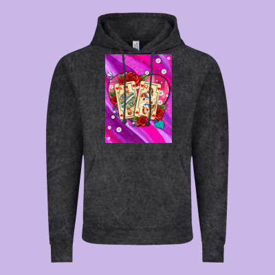 Playing Cards With Pearls And Glitter Air Vintage Hoodie Designed By Adodesignshop