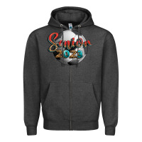Charcoal Heather soccer senior 2023 Zipper Hoodie - BundleAndBundleShop