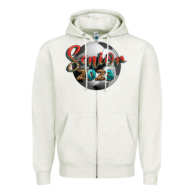 Soccer Senior 2023 Zipper Hoodie by BundleAndBundleShop | Teevron