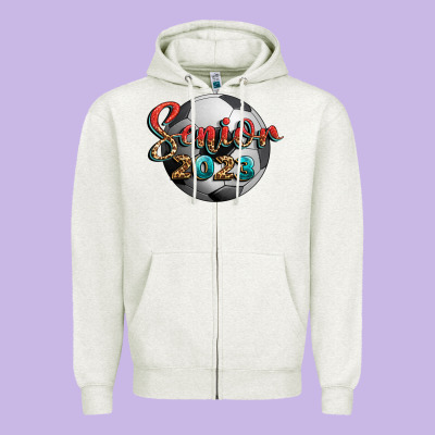 Soccer Senior 2023 Zipper Hoodie Designed By Bundleandbundleshop