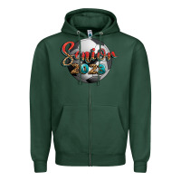 Sports Green soccer senior 2023 Zipper Hoodie - BundleAndBundleShop