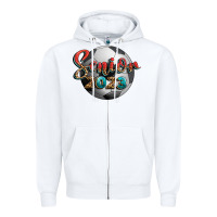 White soccer senior 2023 Zipper Hoodie - BundleAndBundleShop