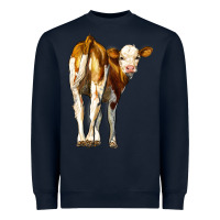 Navy simmental calf Heavyweight Sweatshirt - LillyAllenDesigns