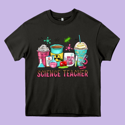 Science Teacher Coffee Cups Heavy Core Tee Designed By Zillion Design Studio