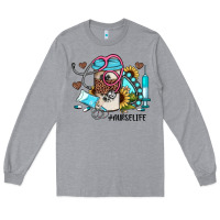 Heather Grey nurse life western sunflower gemstone nurse Long Sleeve Tee - JahusDesignShop