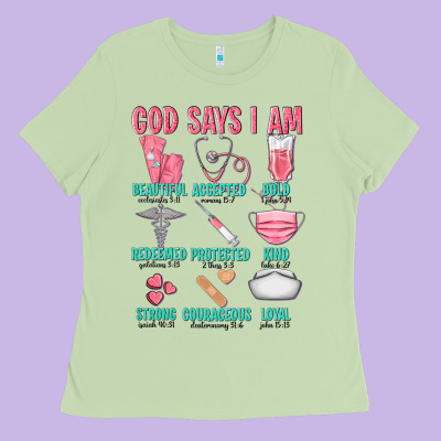 God Says I Am Ladies Tee Designed By Texasbilliewilder