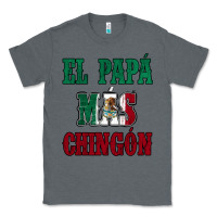 Charcoal Heather El Papa Mas Chingon Mexican Flag Classic Tee - Jasminsmagicworld
