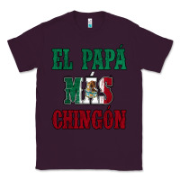Plum El Papa Mas Chingon Mexican Flag Classic Tee - Jasminsmagicworld