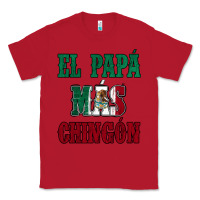 Red El Papa Mas Chingon Mexican Flag Classic Tee - Jasminsmagicworld