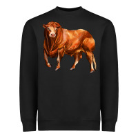 Black red angus bull Heavyweight Sweatshirt - LillyAllenDesigns