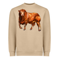Red Angus Bull Heavyweight Sweatshirt | Teevron