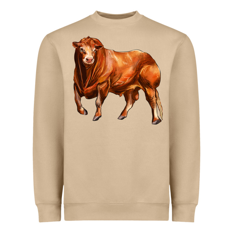 Red Angus Bull Heavyweight Sweatshirt by LillyAllenDesigns | Teevron