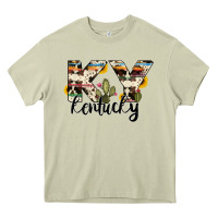 Mossy kentucky state cowhide serape cactus Heavy Core Tee - RanaPortraitStore