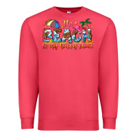 Cardinal the beach is my happy place Premium Sweatshirt - NancyCooperArtShop