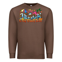 Chestnut the beach is my happy place Premium Sweatshirt - NancyCooperArtShop