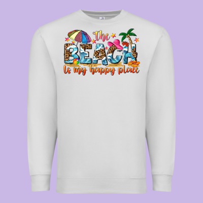 The Beach Is My Happy Place Premium Sweatshirt Designed By Nancycooperartshop