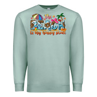 Seafoam the beach is my happy place Premium Sweatshirt - NancyCooperArtShop