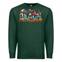 Sports Green the beach is my happy place Premium Sweatshirt - NancyCooperArtShop