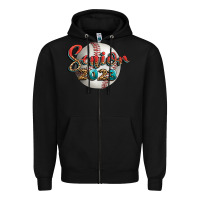 Black baseball senior 2023 Zipper Hoodie - BundleAndBundleShop