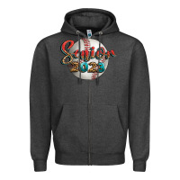 Charcoal Heather baseball senior 2023 Zipper Hoodie - BundleAndBundleShop