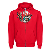 Red baseball senior 2023 Zipper Hoodie - BundleAndBundleShop
