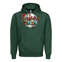 Sports Green baseball senior 2023 Zipper Hoodie - BundleAndBundleShop