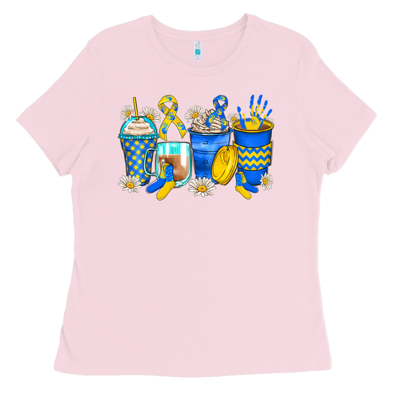 Down Syndrome Coffee Cups Ladies Tee by Zillion Design Studio | Teevron