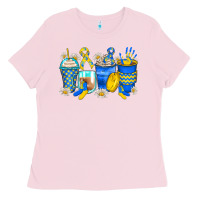 Bubblegum Pink down syndrome coffee cups Ladies Tee - Zillion Design Studio
