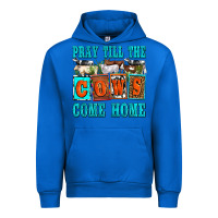 Cobalt pray till the cows come home olivia Urban Hoodie - OliviaCreatesArt