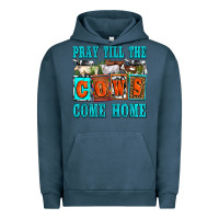 Pigment Midnight Navy pray till the cows come home olivia Urban Hoodie - OliviaCreatesArt