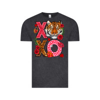 Vintage Black xoxo with tiger Vintage Tee - NancyCooperArtShop