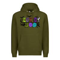 Army Green Halloween howdy boo Premium Hoodie - NancyCooperArtShop