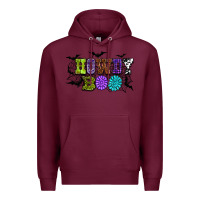 Burgundy Halloween howdy boo Premium Hoodie - NancyCooperArtShop