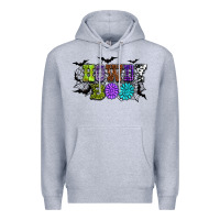 Heather Grey Halloween howdy boo Premium Hoodie - NancyCooperArtShop