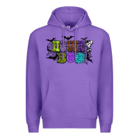 Purple Halloween howdy boo Premium Hoodie - NancyCooperArtShop