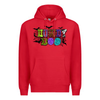 Red Halloween howdy boo Premium Hoodie - NancyCooperArtShop