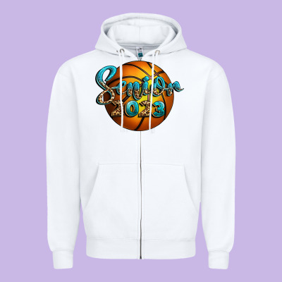 Basketball Senior 2023 Zipper Hoodie Designed By Bundleandbundleshop