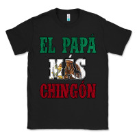 Black El Papa Mas Chingon Mexican Flag Classic Tee - Jasminsmagicworld