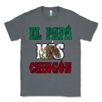 Charcoal Heather El Papa Mas Chingon Mexican Flag Classic Tee - Jasminsmagicworld