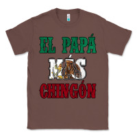 Chestnut El Papa Mas Chingon Mexican Flag Classic Tee - Jasminsmagicworld