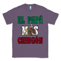 Lavender El Papa Mas Chingon Mexican Flag Classic Tee - Jasminsmagicworld