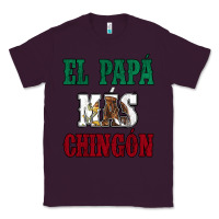 Plum El Papa Mas Chingon Mexican Flag Classic Tee - Jasminsmagicworld