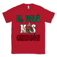 Red El Papa Mas Chingon Mexican Flag Classic Tee - Jasminsmagicworld