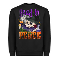 Black Read in peace Halloween Heavyweight Sweatshirt - NancyCooperArtShop
